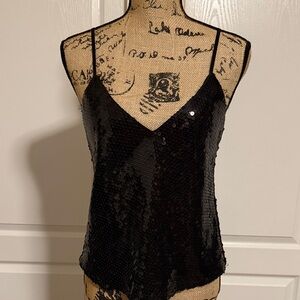 Nine West Black Sequin V-Neck Camisole